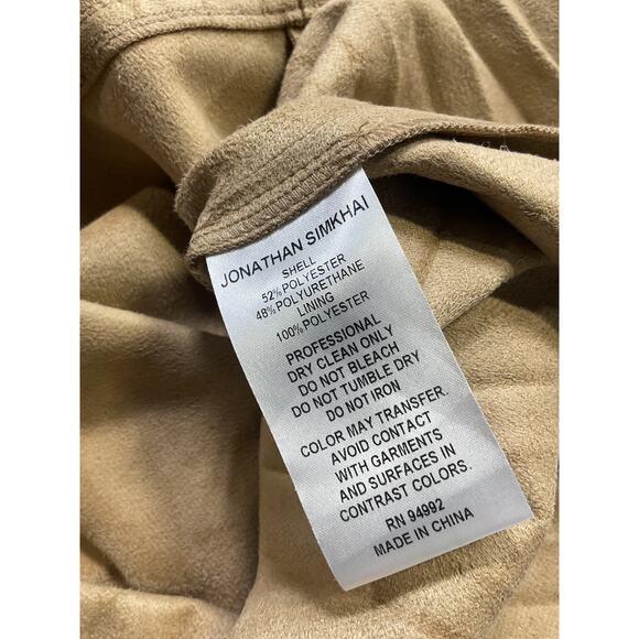 Simkhai 'Cindy' Tan Vegan Leather Pleated Mini Dress Size 2 - Picture 5 of 5